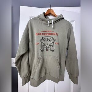 Breckenridge Vintage Car Hoodie - Olive